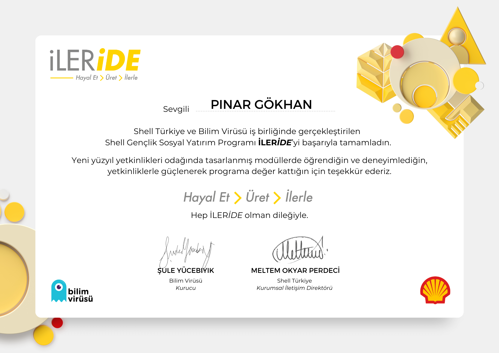 Shell Certificate